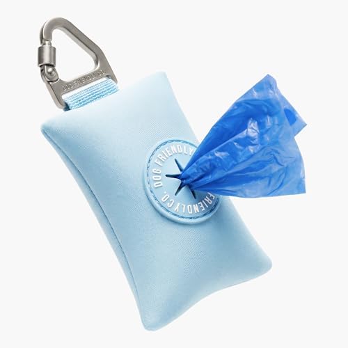 Dog Friendly Co. Poop Bag Holder for Leash, Dog Waste Bag (Sky Blue)