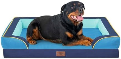 Comfort Expression Orthopedic Dog Bed for Extra Large Dogs with Bolster