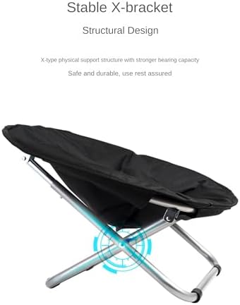 Cozy Cot Elevated Pet Moon Chair Bed for Small Dogs and Cats - Portable Foldable Adjustable Round, Water Resistant, Machine Washable (Black)
