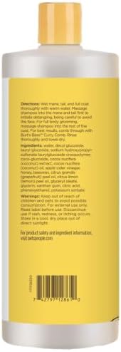Burt's Bees for Horses Detangling Shampoo, with Coconut Oil, 32 Oz