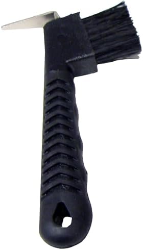 Intrepid International Rubber Handle Hoof Pick w/Brush for Horses, Hoof Pick for Easy Horse Hoof Cleaning, Horse Grooming Supplies
