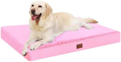 Waterproof Large Size Dog Crate Bed Orthopedic 41x27 Pink