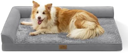 COZY KISS Orthopedic Dog Bed for Extra Large Dogs, L Shaped XL 44x32 inch