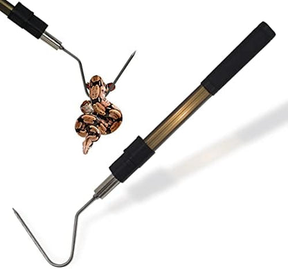 41.6" Snake Hook Reptile Catcher Stick Tongs Rattlesnakes Grabber Pick-up Handling Tool Kit for Catching Controlling or Moving Python Copperhead