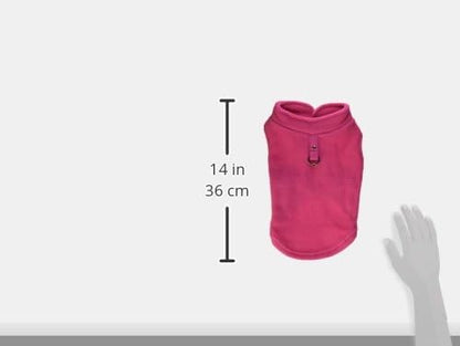 Gooby Fleece Vest Dog Sweater, Pink, Medium