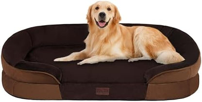 Dwanton Orthopedic Waterproof Large Dog Bed Sofa, Gel Memory Foam, 42"