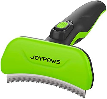 Pet Grooming Brush for Dogs and Cats, Self-Cleaning Undercoat Deshedding Tool, Effectively Reduces Shedding by Up to 95%, Long or Short Hair Remover for Grooming, Green, Hair Brush