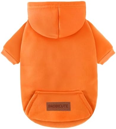 1 Pack Dog Hoodie Warm Hood Dog Sweater Cold Weather Small Dogs Sweatshirt Comfort Pet Clothes for Small Medium Dogs with Pockets Cats Chihuahua Clothes for Male Female Girl Boy Sporty Daily Wear