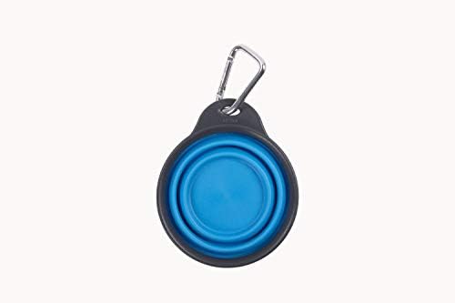 Dexas Pets Collapsible Travel Cup, Small/1 Cup Capacity, Pro Blue