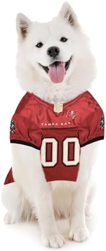 Pets First NFL Tampa Bay Buccaneers Dog Jersey, Size Small, Football Shirt Costume for Pet, Dog Sports T-Shirt, NFL Team Clothing for Cats, Licensed Pet Apparel Available in 7 Sizes and 32 Teams