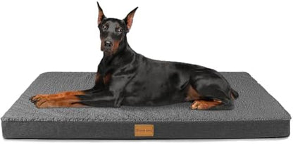 Patas Lague Orthopedic Large Dog Bed Pet Sofa Mat 56''X40'' Dark Grey