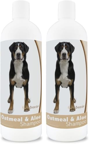 Healthy Breeds Greater Swiss Mountain Dog Oatmeal Shampoo with Aloe 16 oz (Pack of 2)