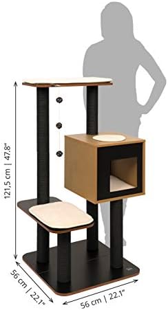 Vesper Cat Tree, High Base, Black , 52046