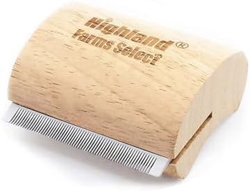 Deshedding Grooming Tool for Dogs, Cats & Horses, Ergonomic Design Wood Groom Brush, Professional Pet Groomer, Painlessly Remove for Short & Long Hair, Fur & Dirt - 2.5 Inches
