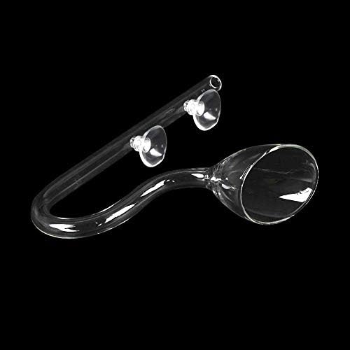FZONE Aquatic Glass Lily Pipe Set with Lily Skimmer Inflow and Lily Outflow for Aquarium Filter 1/2''(12/16mm) Tubing