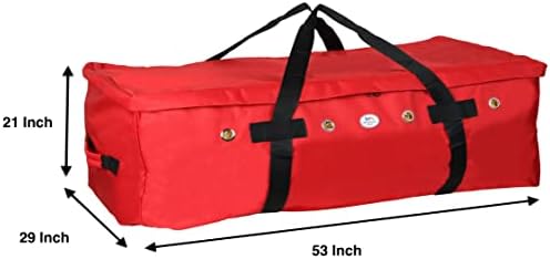Majestic Ally 1200 D Nylon Fabric Large 44” x 20” x 16” and Extra Large 52" x 27" x21" Heavy-Duty Hay Bale Storage Bag (Red, X-Large)