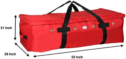 Majestic Ally 1200 D Nylon Fabric Large 44” x 20” x 16” and Extra Large 52" x 27" x21" Heavy-Duty Hay Bale Storage Bag (Red, X-Large)
