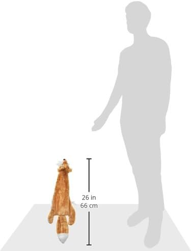 Best Pet Supplies 2-in-1 Stuffless Squeaky Dog Toy - Fox, Large