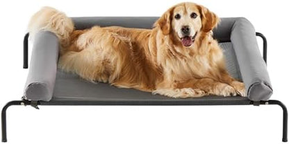 RRPETHOME Elevated Cooling Dog Cot Bed, Large Raised Outdoor Dog Bed