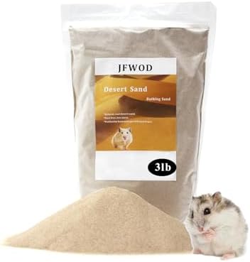 Hamster Bath Sand, 3lb Dust Free Desert Sand or Potty Litter Sand for Hamster Chinchillas Gerbil Syrian Mice Small Animals(Beige)