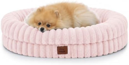 ChiXnuggle Orthopedic Dog Bed, Washable Cover, Faux Fur Bolster Pet Couch