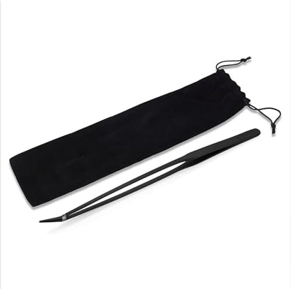 Mandala Crafts Black 15 Inches Curved Aquarium Tweezers for Fish Tanks