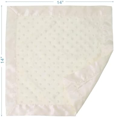 American Baby Company Heavenly Soft Chenille Blanket Set, Receiving Blanket (30" x 40") & Security Blanket (14" x 14"), Warm and Cozy, Cream, for Boys and Girls