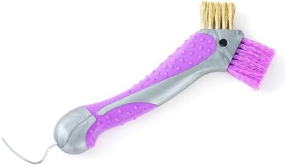 Horse Hoof Pick with Dual Brush,TPR Non-Slip Grip, Farrier Tool Hoof Pick for Horse Hoof Cleaning and Grooming