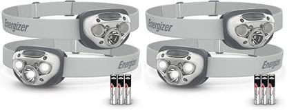Energizer LED Headlamp PRO (4-Pack), IPX4 Water Resistant Headlamps, High-Performance Head Light for Outdoors, Camping, Running, Storm, Survival LED Light for Emergencies (Batteries Included)
