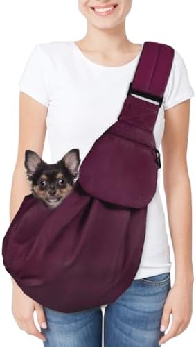 SlowTon Dog Carrier Sling - Thick Padded Shoulder Strap Adjustable, WR, M