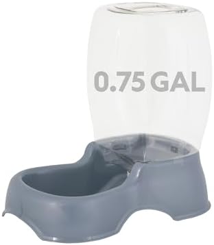 Petmate Pet Cafe Gravity Water Dispenser, 0.75 GAL, Pearl Gray