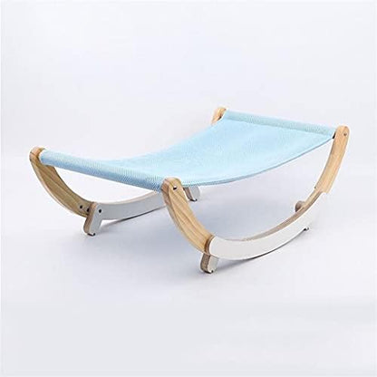 Pet Bed Solid Wood Cats Bed Cats Bed Dog Bed Teddy Bed Cats Litter Cats Cradle Breathable Design Warm in Winter and Cool in(E)