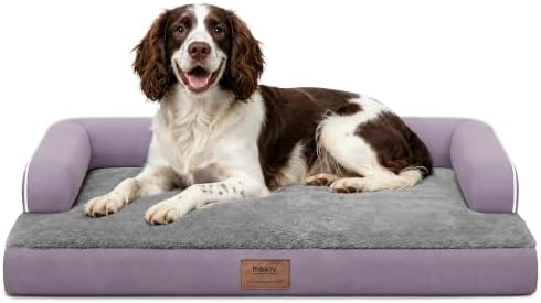 MEKIY Orthopedic Waterproof Dog Bed with Bolster for Extra Large Size Dogs