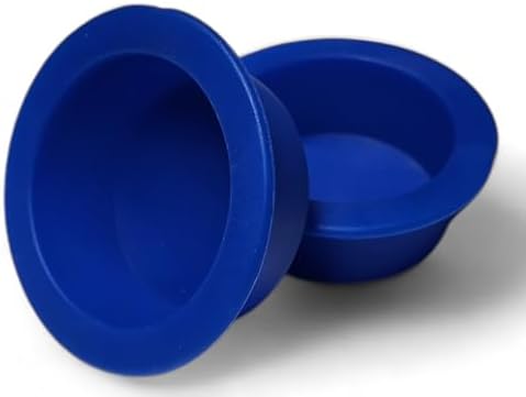 1.5oz Blue Silicone Reptile Feeding Dish – Large Flexible Food & Water Bowl – Ledge Compatible for Suction & Magnetic Holders – Durable, Easy Clean Cup for Geckos, Frogs & Small Pets