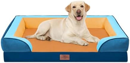 Comfort Expression Orthopedic Dog Bed for Extra Large Dogs with Bolster