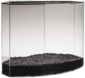GloFish Crescent Aquarium Kit 5 Gallons, Includes Hidden Blue LED Light And Internal Filter