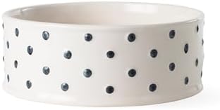 Fringe Studio Memento DOT Medium Stoneware Pet Bowl, PetShop Collection (633201) (Pack of 2)