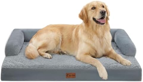 Waterproof Orthopedic Dog Bed for Large Dogs, 36x27in, Grey