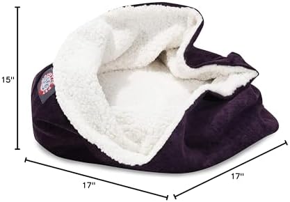 17 inch Villa Vintage Burrow Cat Bed, Gray