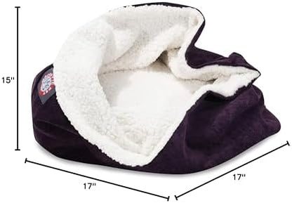 17 inch Villa Vintage Burrow Cat Bed, Gray
