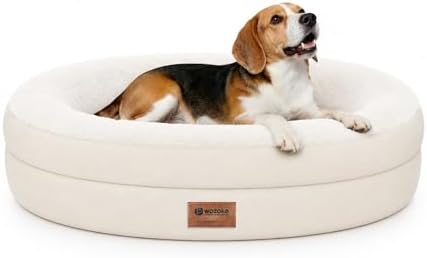 Waterproof Orthopedic Dog Bed for Medium Dogs, Light Beige
