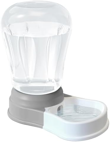 STALTWO 1.6 Gallon Automatic Gravity Dog Water Dispenser, BPA-Free, Grey