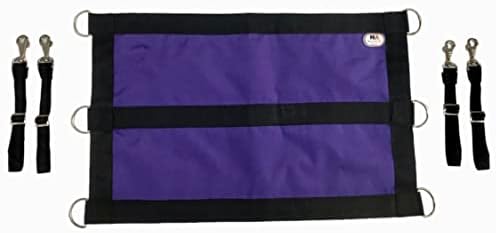 Majestic Ally 1200D 29"x19" Horse Stall Guard with Replaceable and Adjustable Length Straps and Replaceable Hardware (Purple Black)