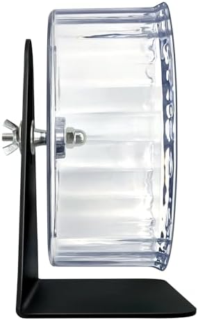 Super Silent Hamster Exercise Wheel - Adjustable Stand, Quiet Rat Wheel ( 6 inch, Transparent)
