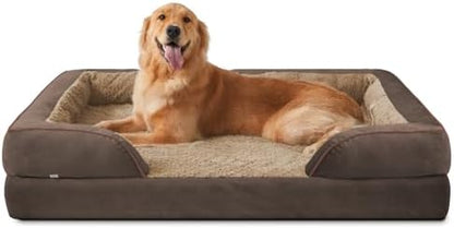 INVENHO Orthopedic Dog Beds Large Sized, XL Egg-Crate Foam Dog Couch with Washable Removable Cover, Waterproof Lining and Nonskid Bottom