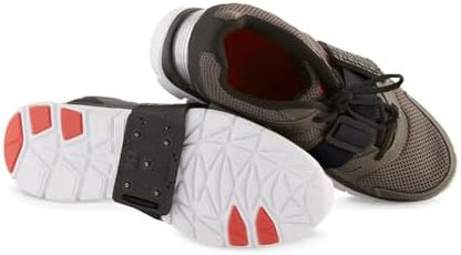 K1 Mid-Sole Ice Cleats - Rotatable Traction Aids For Flat Shoes - Indoor/Outdoor, Climbing, Driving - Slim Profile - Black