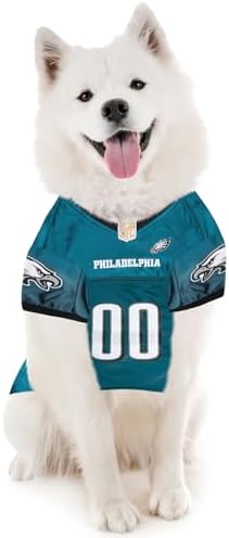 Pets First NFL Philadelphia Eagles Dog Jersey, Size Small, Football Shirt Costume for Pet, Dog Sports T-Shirt, NFL Team Clothing for Cats, Licensed Pet Apparel Available in 7 Sizes and 32 Teams