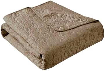 Madison Park Damask Quilting Design Throw Blanket, 60"x70"