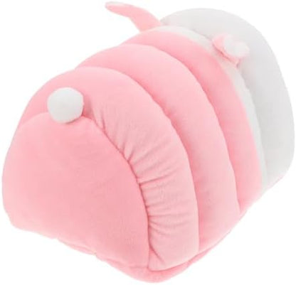 Hamster Warm Nest Cotton Bed House Small Pet Hideout Soft Warm Cave for Guinea Pigs Rabbits and Hedgehogs (Pink, S)