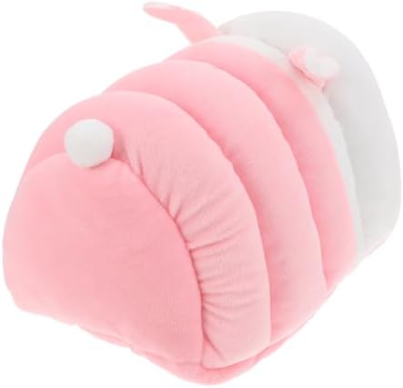 Hamster Warm Nest Cotton Bed House Small Pet Hideout Soft Warm Cave for Guinea Pigs Rabbits and Hedgehogs (Pink, S)